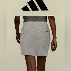 New Adidas Women's Solid Golf Skorts Skirt Shorts White Size large pockets